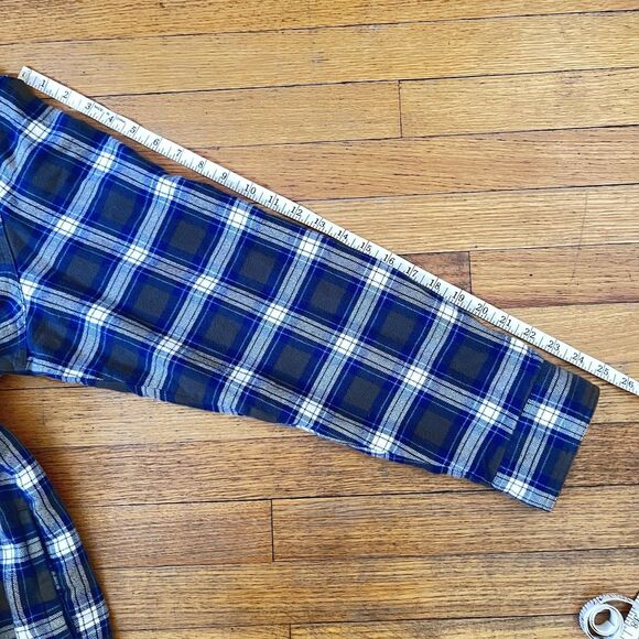 LL Bean Brown Traditional Fit Plaid Flannel Fleece Lined Button Up Jacket Size L - Picture 8 of 11